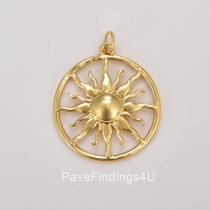 Ciondolo Sunshine, ciondolo Sunburst riempito d'oro, ciondolo Sole, ciondolo Sole Celeste per bracciali, collane, orecchini, forniture per la creazione di gioielli, CP1791