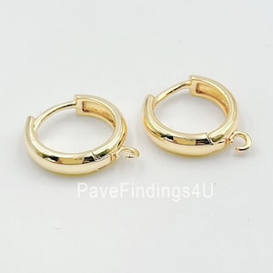 18K Gold Dainty Hoop Earrings Pair, Small Hoop Earring, Minimalist Hoop Earring, Tiny Hoop Ear Huggers, Cartilage Earrings, ER154