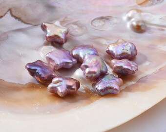 Star Shaped pearl 12mm Freshwater pearl High Quality Good luster wholesale pearl Natural loose pearl 30Pcs Full Strand FWP019