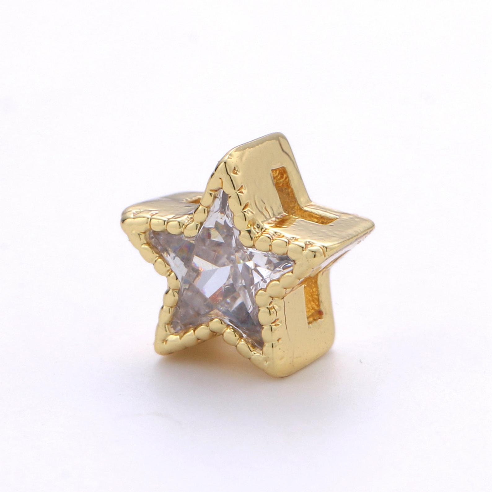 Agat Agete Pendant Top Charm 0.01CT Diamond Quartz K10 Gold