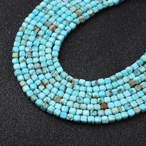 AAA Quality Turquoise Cube Box Gemstone Beads Turquoise Box Natural Gemstone Beads- 2mm Gemstone Cube Beads TUQ006