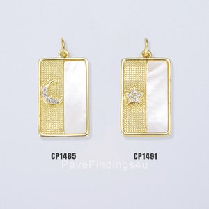 Ciondolo con fascino per la mezzaluna celeste della mezzaluna celeste della mezzaluna celeste micro pave ciondolo per collana, bracciale, ecc. Gioielli per la fornitura CP-Batch-46