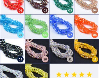 Round Faceted Beads Classic Round Crystal Glass Beads Fashion Jewelry Beads Findings Charm Beads 6mm 14-20" Strand ORG223