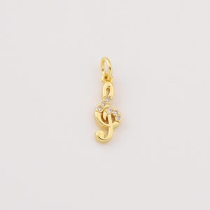 Gold Filled Music Note Charm, Treble Clef Pendant for DIY Necklace Bracelet Jewelry Making, Gift for Musician or Music Lover, CP2289