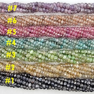 Perline di pietra preziosa di luna mistica AAA, perline rotonde sfaccettate da 4 mm, bellissime perline grigio-marroni, perline di ottima qualità! Filo intero da 15,5&quot; PRP589