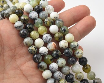 Green Opal Round Beads AAA Natural Stone 6mm 8mm 10mm Smooth Gemstone Strand for Jewelry DIY Craft Making Supplies GRN580