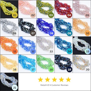 Crystal Glass Beads Faceted Round Spacer Beads Sparkling Crystal Findings Charms Bracelet Jewelry Making Gemstone 10mm 14-20&quot; Strand ORG241