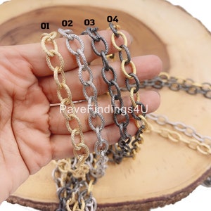 Rolo Cable Linked Chain by Yard, Gold Filled Cable Chain by Foot, Wholesale bulk Roll Chain for Jewelry Making, CH_Batch12