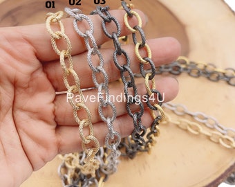 Rolo Cable Linked Chain by Foot, Gold Filled Cable Chain by Foot, Wholesale bulk Roll Chain for Jewelry Making, CH_Batch12