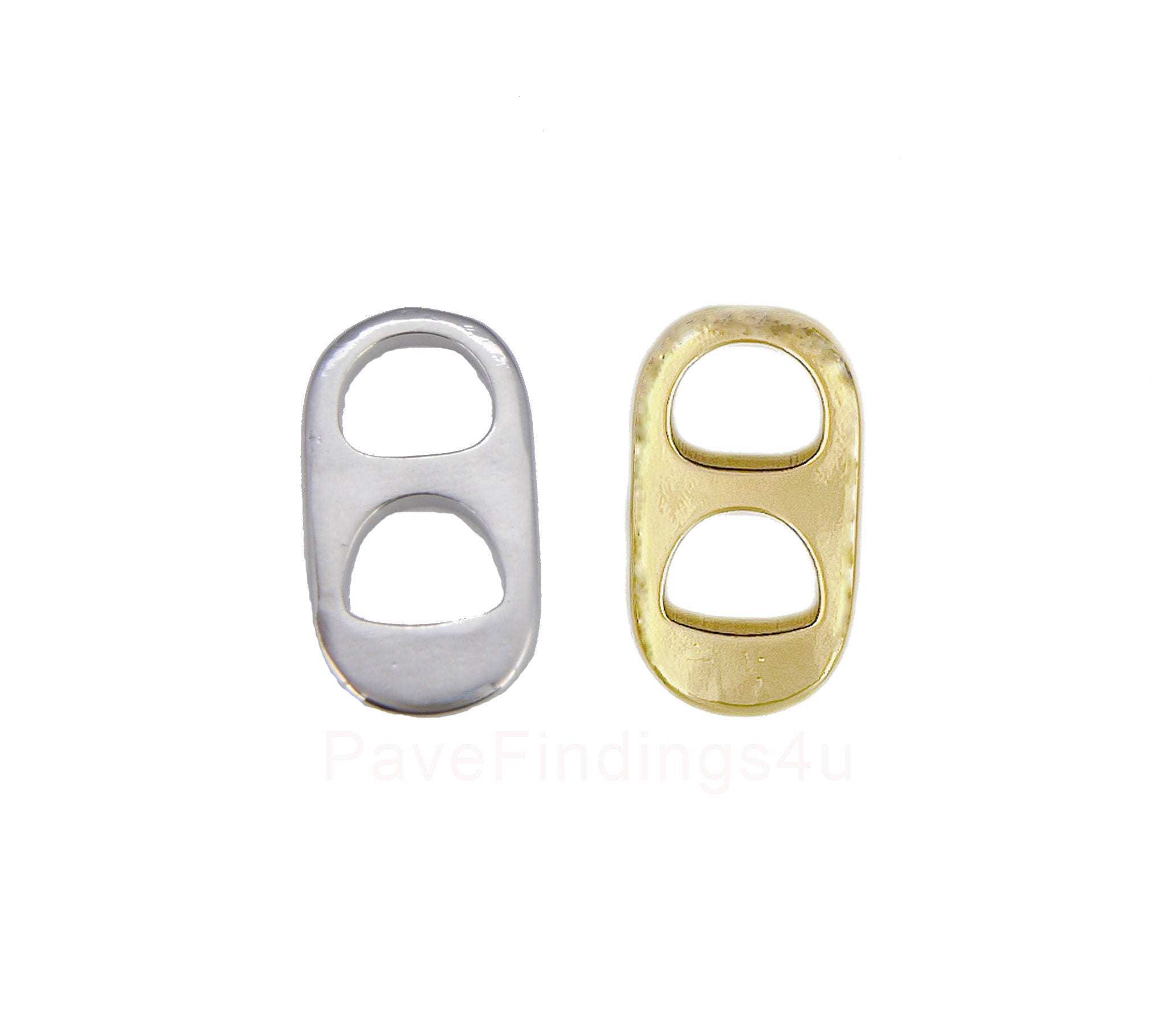 14K Gold Soda Pop Tab Charm, Soda Cap Charm, Soda Pull-tab