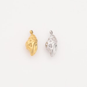 Gold Filled Shell Charm, Stainless Steel Sea Shell Pendant for DIY Necklace Bracelet Earring Jewelry Making, Beach Gift for Her, SCP055