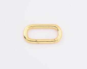Zierlicher ovaler Federtorverschluss, Gold gefüllter ovaler Druckverschluss, Multi Charm-Halter für die Schmuckherstellung, CL607