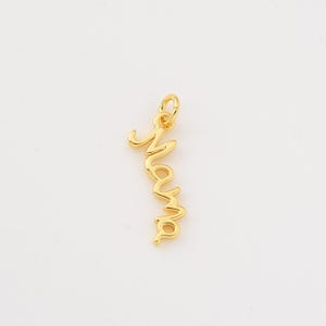 Ciondolo mamma riempito d'oro con carattere corsivo, elegante ciondolo per collana, delicato gioiello per la mamma, regalo premuroso per la mamma o la neomamma, CP2265