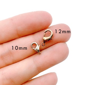 30PCS Small/Medium Lobster Claw Clasp, Titanium Copper Lobster Clasp, Lobster Clasp, Bracelet Necklace Clasp, 10mm/ 12mm, CL432 Titanium