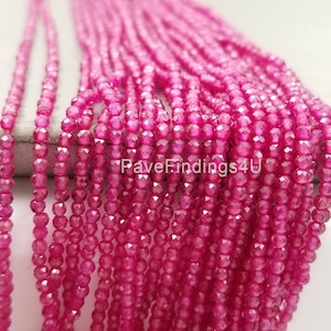 Red Spinel Beads Grade A Genuine Natural Gemstone Full Strand, 2mm, PRP161-E423