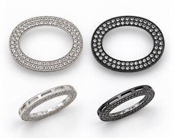Pave Oval Spacer Bead, Crystal Rhinestone Connector Bead, Oval Link Bead for Bracelet & Necklace Jewelry Making, BD194