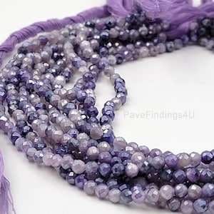 AAA Micro Sfaccettato Lavanda Naturale Mystic Moonstone Perline Sfaccettate Arcobaleno Moonstone Mystic Rivestito Perline 3mm 14&quot; Full Strand PRP485