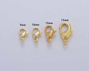 1pc Wholesale Lobster Clasp, Gold Filled Lobster Claw Clasp for Jewelry Making, Size Option 9/10/12/15mm, CL424