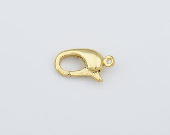 1pc Wholesale Lobster Clasp, Gold Filled Lobster Claw with Jump Ring for Jewelry Necklace Bracelet Anklet Making, 11x6mm, CL518