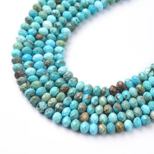 Faceted Turquoise Beads, High Quality Micro Faceted round, 4mm Genuine AAA Quality Gemstone Beads TUQ031