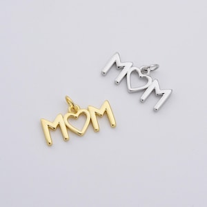 Ciondolo per mamma delicato, ciondolo per mamma riempito d'oro, regalo per la festa della mamma, ciondolo per mamma per componente di collana e bracciale, fornitura per la creazione di gioielli fai da te, CP1848