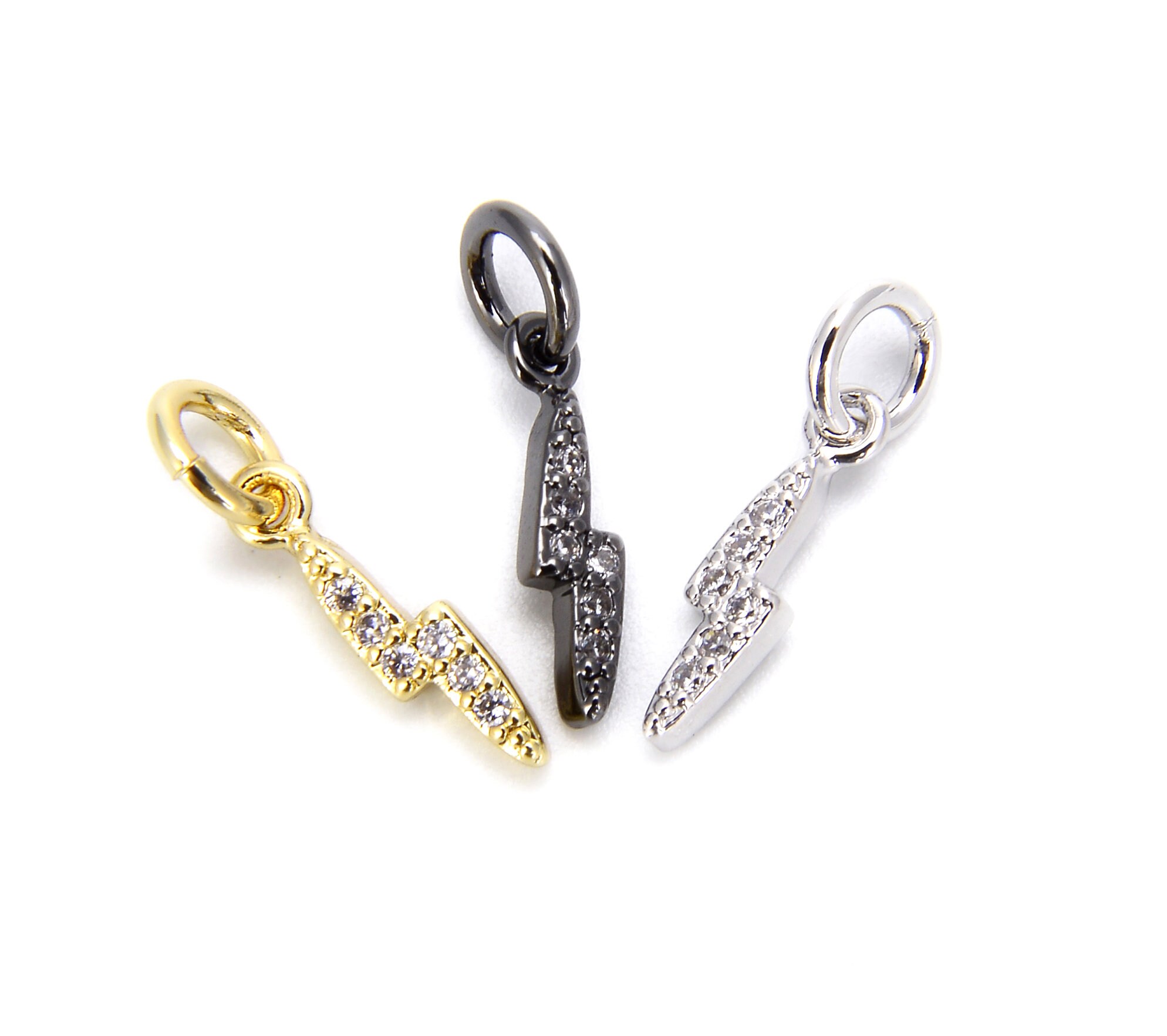 24K Gold Lightning Bolt Necklace 