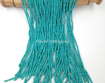 4MM Natural Turquoise Roundelle Beads Grade AAA Round Loose Beads, Full Strand Round 15.5 inches, TUQ057