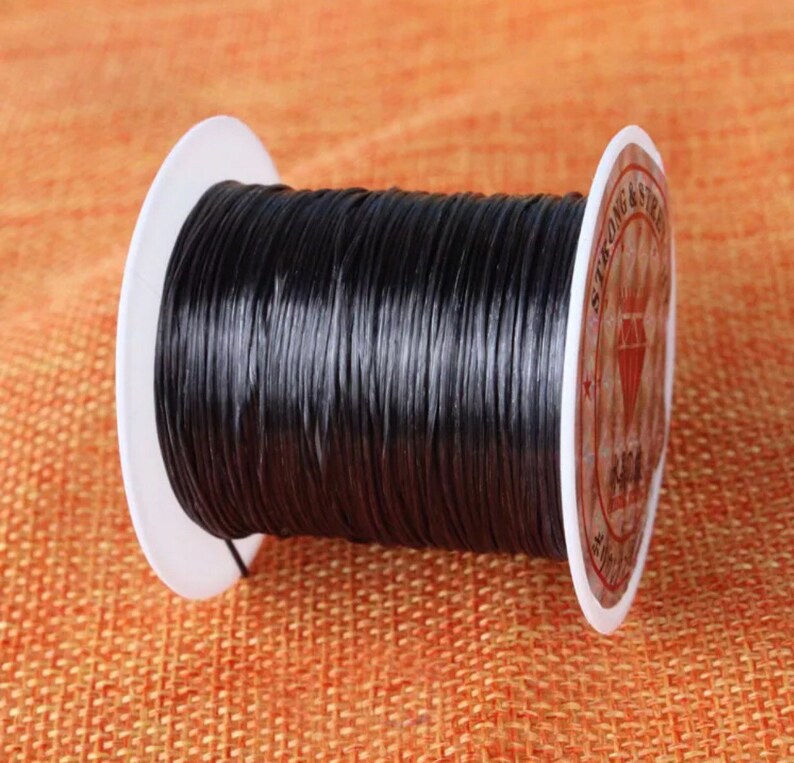 Beading Cord- 66 yard0.8mm Strong Elastic Stretchy Jewelry Bracelet Making Beading Thread Cord String Elastic Cord 1 Full Spool6 spool