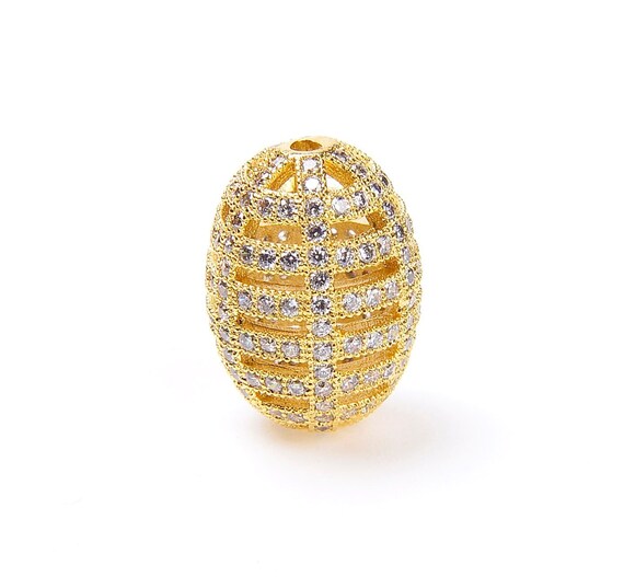 Perline Distanziatrici In Ottone Con Zirconia Cubica E Micro Pavé – Confezione Da 10, Trasparenti, 10 Mm, Per Gioielli Fai Da Te