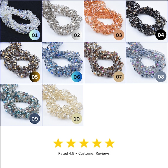Perline rotonde Swarovski Crystal 5000 CAPRI BLUE AB seleziona la quantità - Disponibili 4 mm, 5 mm, 6 mm, 8 mm e 10 mm - Italia