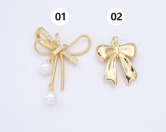 Parelstriklint bedelhanger, goudgevuld striklint microverharde zirkonia bedelketting armbandoorbelvoorraad voor sieraden maken, CP2157