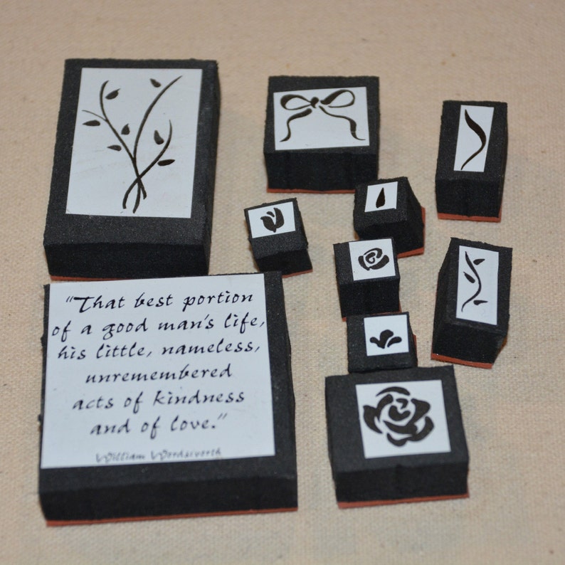 Used Rubber Stamp Set: Stampin' Up Bold Heart and Flowers image 1