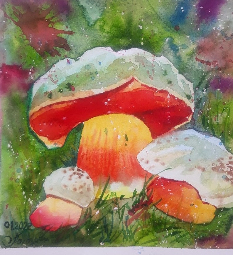 false porcini mushroom, home wall decor, Digital Print Instant ,Digital file,Art INSTANT DOWNLOAD Printable image 7