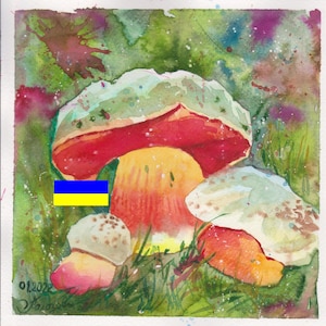 false porcini mushroom, home wall decor, Digital Print Instant ,Digital file,Art INSTANT DOWNLOAD Printable image 1