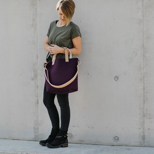 Bolso de fieltro de lana, bolso de mano para mujer, bolso de mano con asa superior, bolso moderno, bolso de mano tipo cartera, bolso de mano con cremallera, bolso cruzado, regalo de Navidad, regalo de Navidad