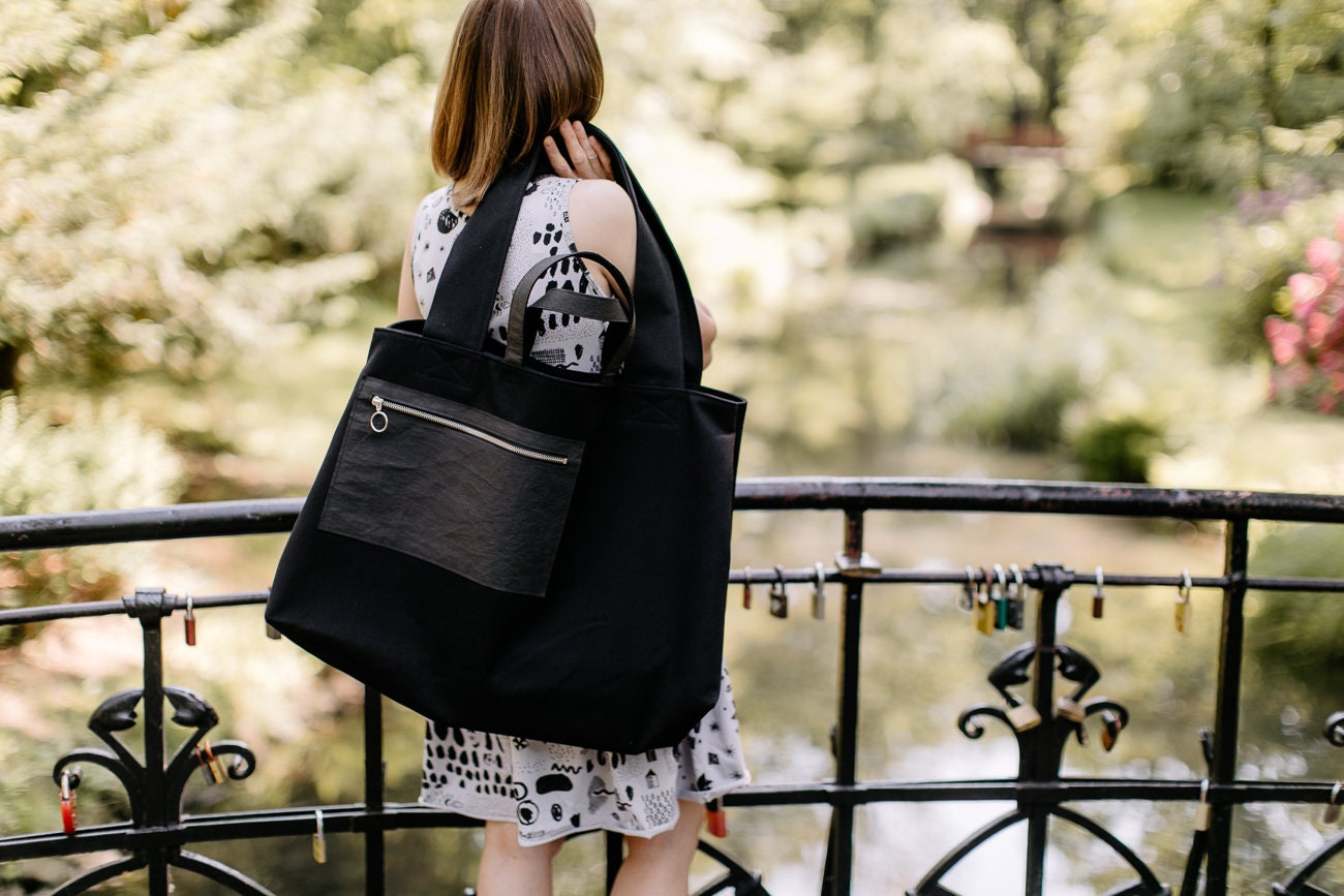 Black Bag Women Bag Shoulder Bag Travel Bag Tote Bag Top | Etsy
