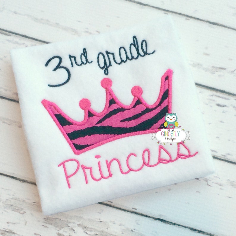 3rd Grade Princess Shirt Girl Back To School Shirt Preschool Etsy