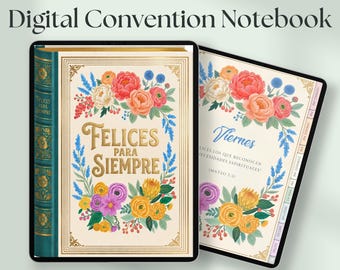 SPANISH Lined & Unlined "Felices para Siempre" 2026 Convention Notebook Digital/Printable