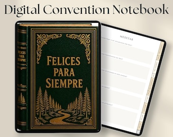 SPANISH Lined & Unlined "Felices Para Siempre" 2026 Convention Notebook Digital/Printable Path Design