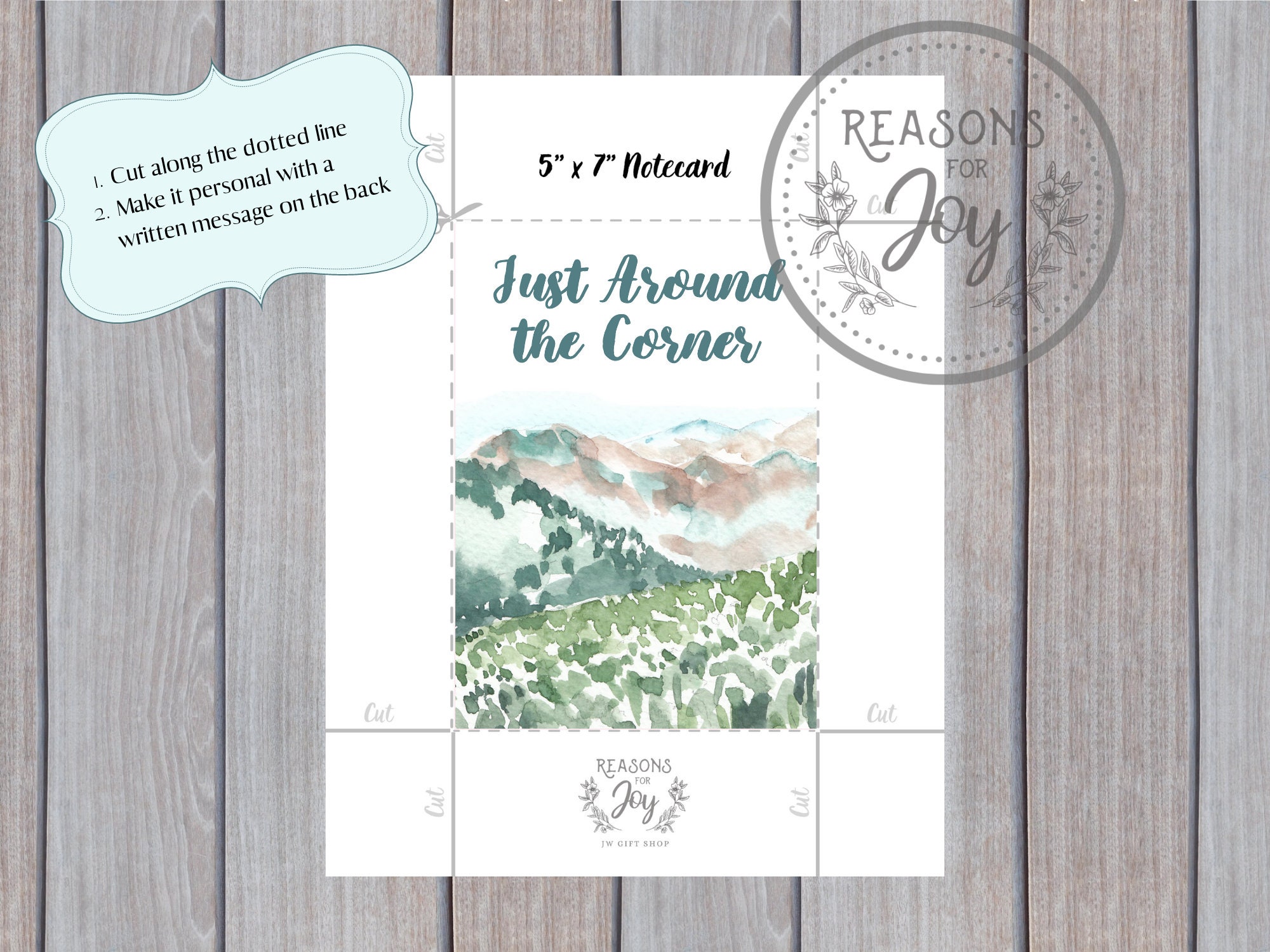 jw printable greeting card 4x6 5x7 w free envelope