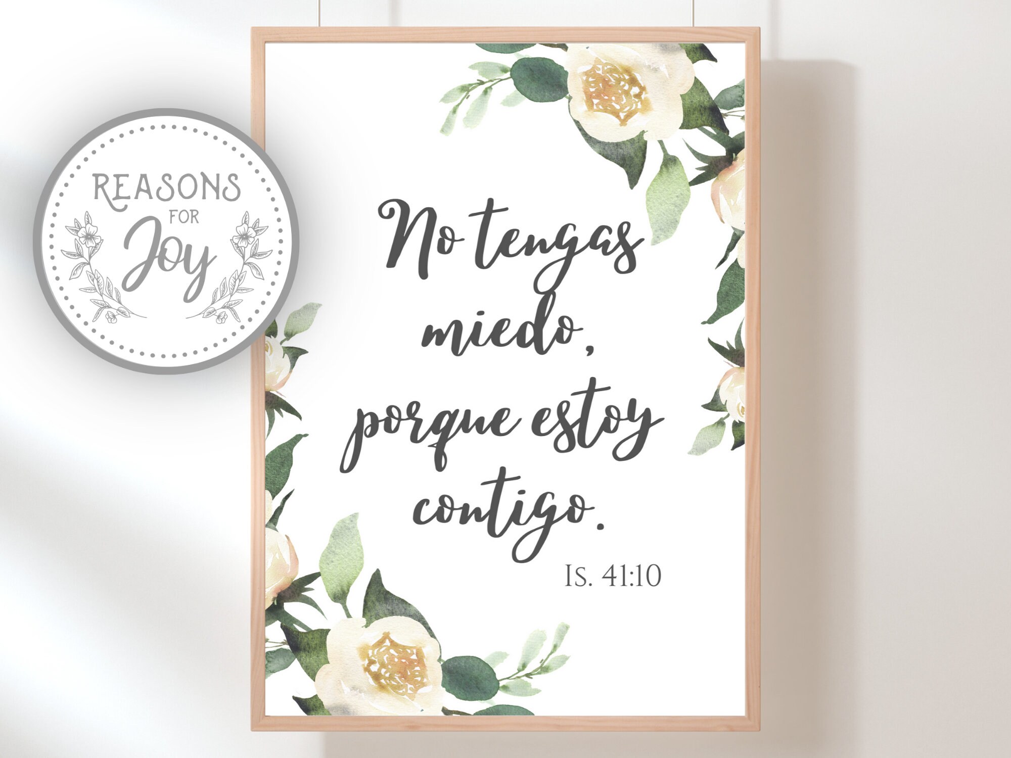 No Tengas Miedo Porque Estoy Contigo Spanish Version Español Etsy