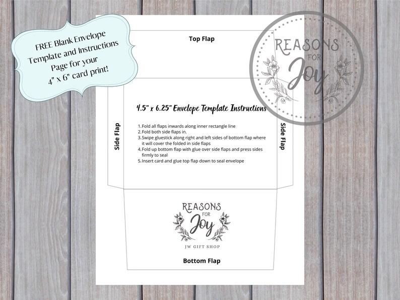 printable greeting card w free envelope template 4x6