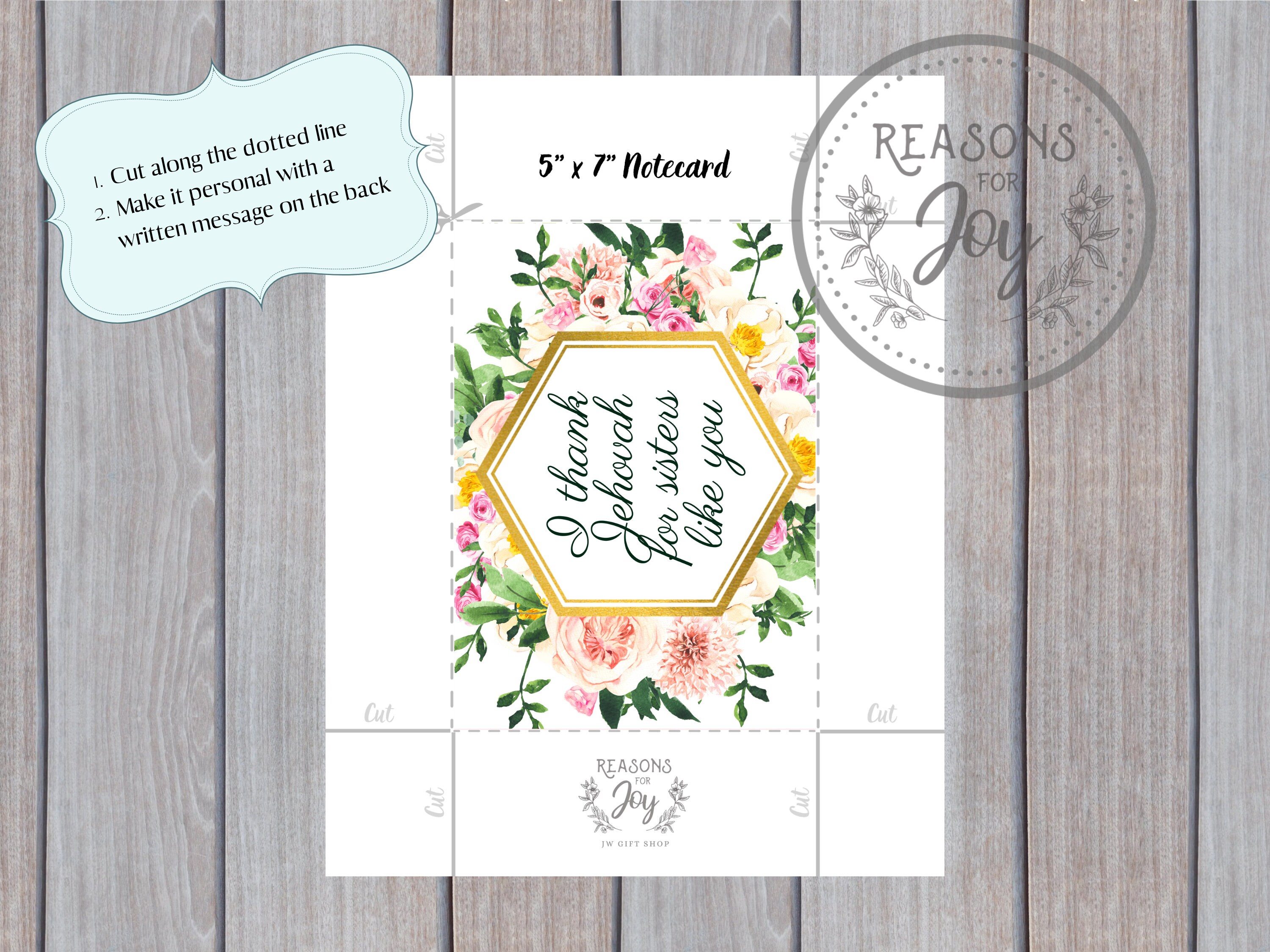 Printable Greeting Card W/ FREE Envelope Template 4x6 Foldable | Etsy