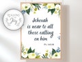 Jehovah Is Near To All Those Calling On Him- Psalm 145:18 JW Printable Instant Download Wall Art Bible Scripture Verse product logo