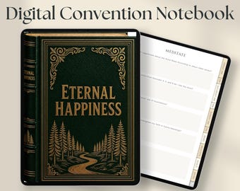 ENGLISH Lined & Unlined "Eternal Happiness" 2026 Convention Notebook Digital/Printable Pathway Design