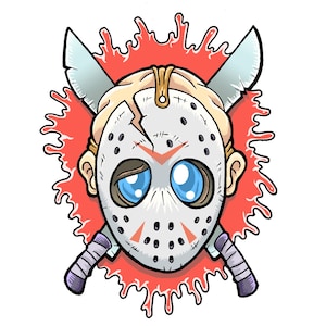 Jason Horror Head Sticker