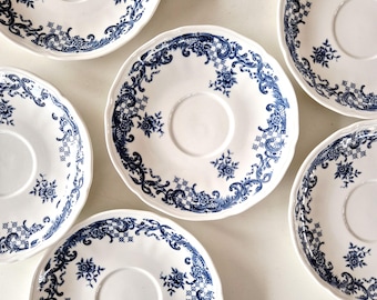 Platos azules vintage | Platos Valeria Villeroy | Vajilla de diseño vintage | Platos azules Valeria Villeroy, Villeroy, 13 platos