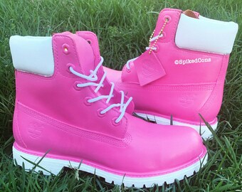 tims boots pink