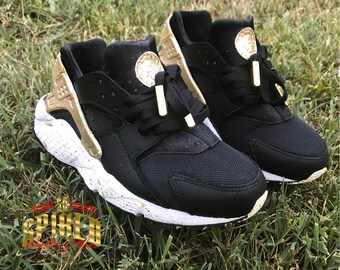 black glitter huaraches