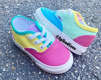 pastel multi color vans